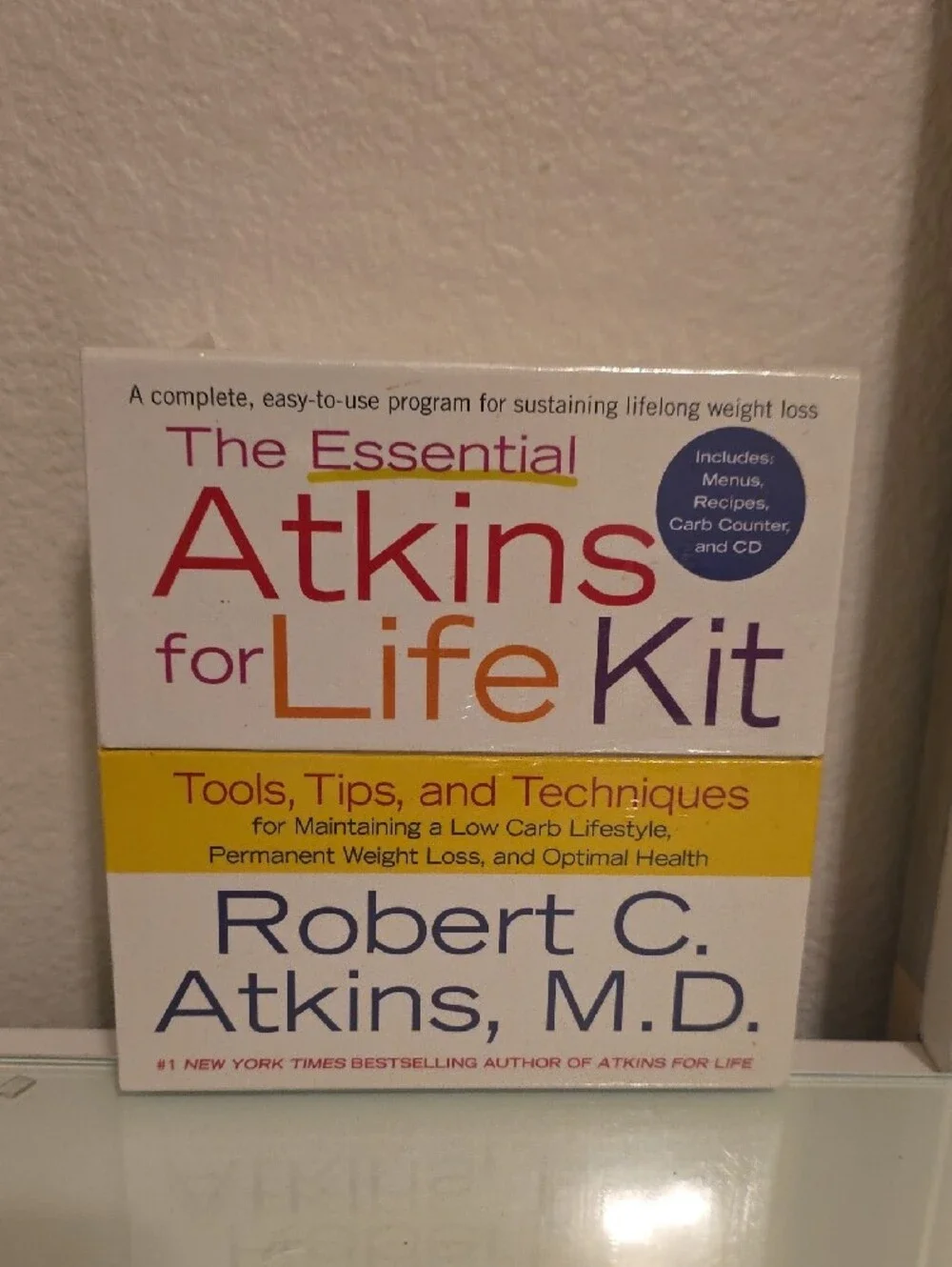 The Essential Atkins for Life Kit by — White/Yellow Book